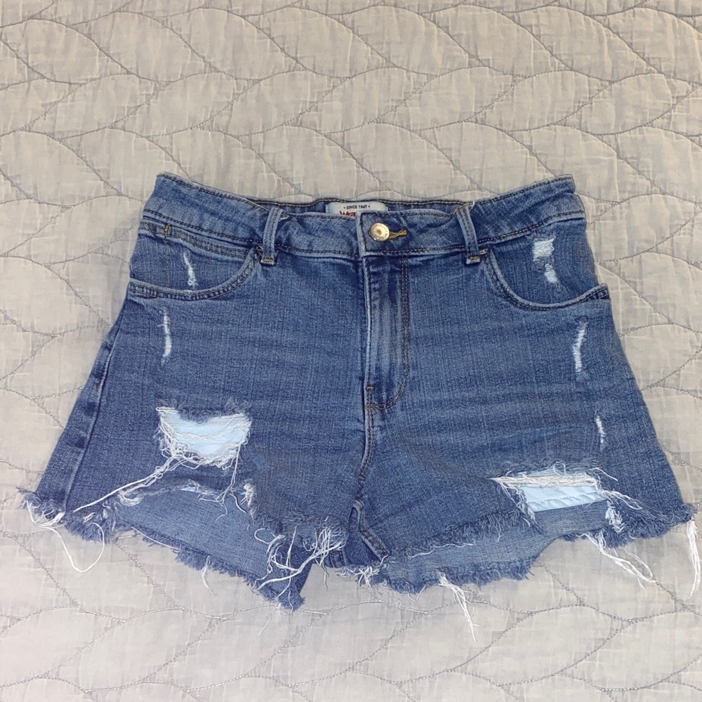 Wrangler Blue Cutoff Jean Shorts